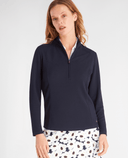 GREEN LAMB Neve Zip Neck Top 023 Navy