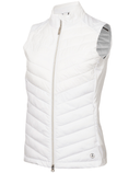 GREEN LAMB Noelle Quilted Vest with Stretch Back 026 White