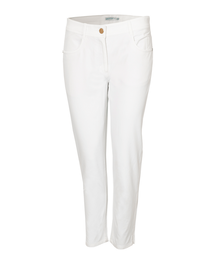 GREEN LAMB Nicole 7/8 Trousers 26.5" Leg 035 White