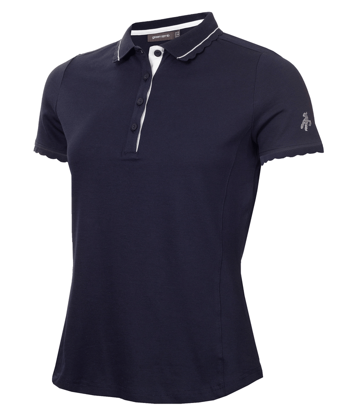 GREEN LAMB Oakley Club Short Sleeve Polo 065 Navy