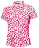 GREEN LAMB Odelle Short Sleeve Polo 067 Carnation Print