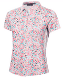 GREEN LAMB Odelle Short Sleeve Polo 067 Festival Print