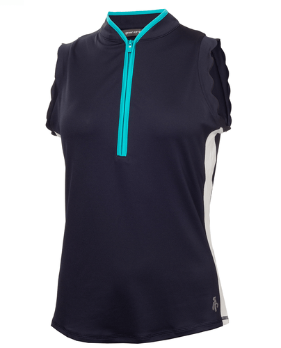 GREEN LAMB Odette Sleeveless Polo 071 Navy