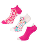 GREEN LAMB Mixed Socks 3 Pair Pack Raspberry Pink/White