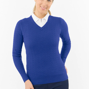 SIZE L - PURE GOLF Suzie Summer Weight Knitted Jumper 509 Yale Navy - L / Yale Navy