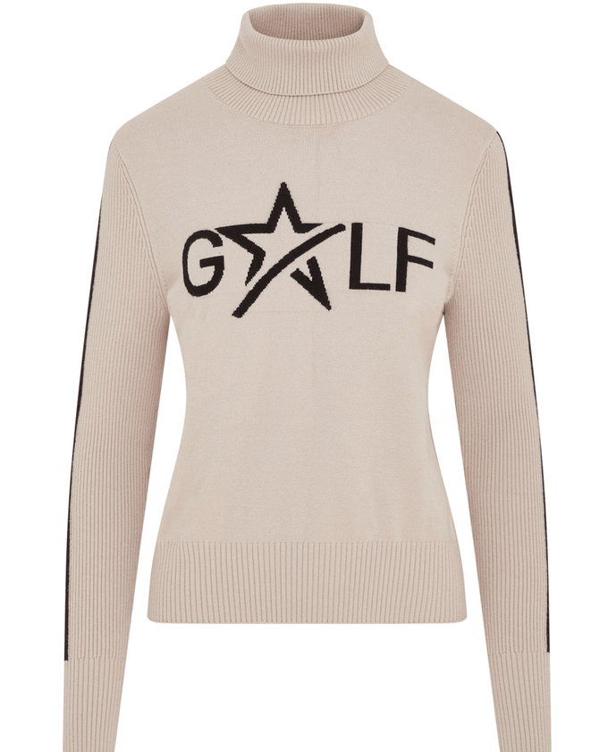 SWING OUT SISTER Sabrina Golf Sweater Gilded Beige