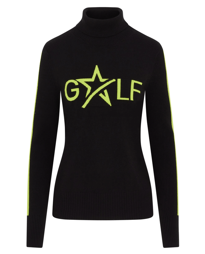 SWING OUT SISTER Sabrina Golf Sweater Pitch Black