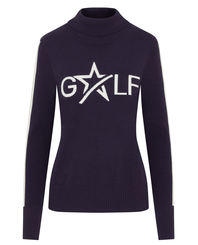 SWING OUT SISTER Sabrina Golf Sweater Twilight Blue