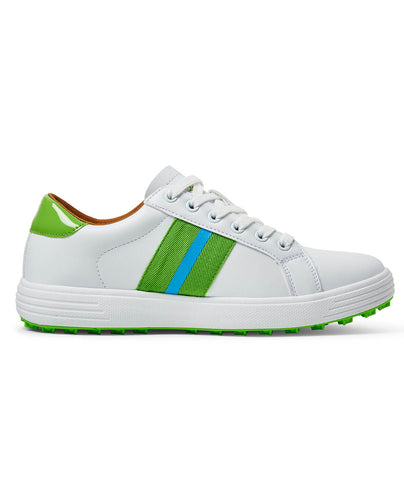 SWING OUT SISTER Sole Sister Golf Shoes Emerald & Dazzling Blue