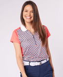 SWING OUT SISTER Beth Pattern Cap Sleeve Polo Jumping Beans