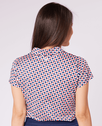 SIZE S - SWING OUT SISTER Leona Cap Sleeve Polo Jumping Beans