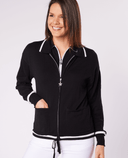 SWING OUT SISTER Seeker Cotton Cardigan Black/White