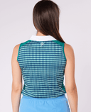 SWING OUT SISTER Beth Pattern Sleeveless Polo Aquatic Awe