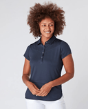 SWING OUT SISTER Amelie Cap Sleeve Polo Navy
