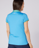 SWING OUT SISTER Luca Cap Sleeve Polo Ocean Bloom