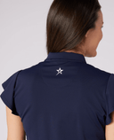 SWING OUT SISTER Summer Breeze Cap Sleeve Polo Navy