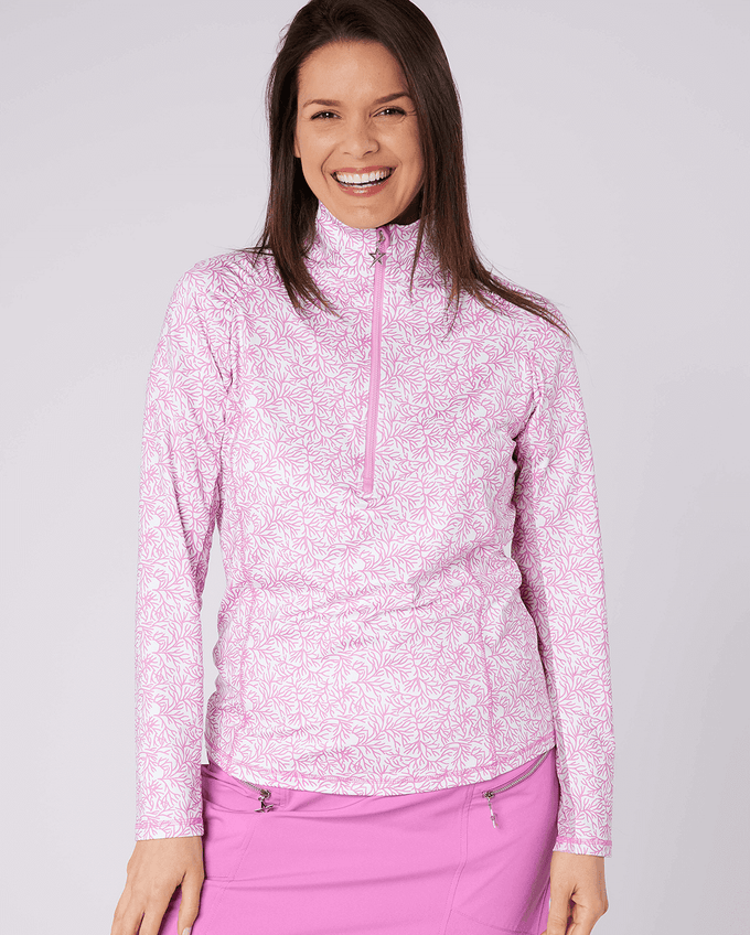 SWING OUT SISTER Sunshine 1/4 Zip Coral Whisper