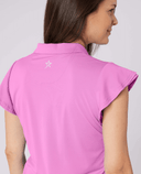 SWING OUT SISTER Summer Breeze Cap Sleeve Polo Super Pink