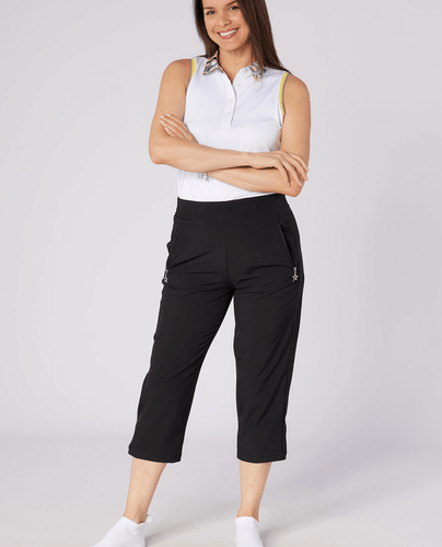 SWING OUT SISTER Rita Pull On Lightweight Capri Black