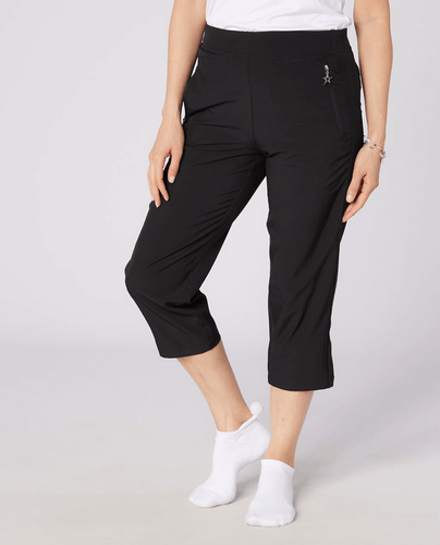 SWING OUT SISTER Rita Pull On Lightweight Capri Black