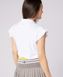 SWING OUT SISTER Summer Breeze Cap Sleeve Polo White