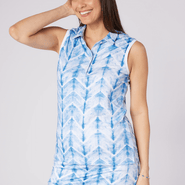 SIZE XXL - SWING OUT SISTER Dior Elite Sleeveless Polo Neptune's Breath - XXL / Neptune's Breath