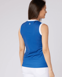 SWING OUT SISTER Louise Elite Sleeveless Polo True Blue