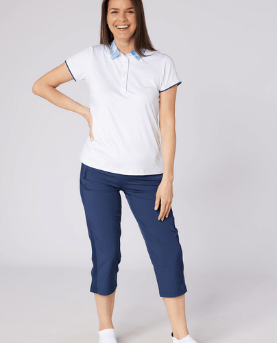 SWING OUT SISTER Luca Cap Sleeve Polo Neptune's Breath