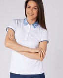 SWING OUT SISTER Luca Cap Sleeve Polo Neptune's Breath