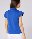 SWING OUT SISTER Summer Breeze Cap Sleeve Polo True Blue