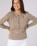 SWING OUT SISTER Blush Cotton Sweater Elephant