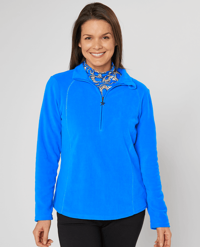 SWING OUT SISTER Frankie 1/4 Zip Fleece Dazzling Blue