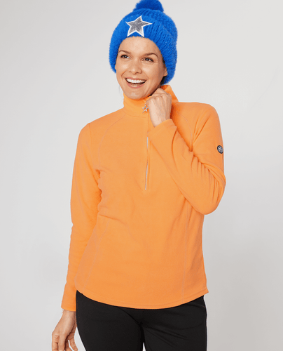 SWING OUT SISTER Frankie 1/4 Zip Fleece Orange Fizz