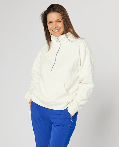 SWING OUT SISTER Hazel Padded 1/4 Zip Lined Jumper Winter White