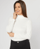 SWING OUT SISTER Nia Ribbed Winter Roll Neck Winter White