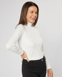 SWING OUT SISTER Nia Ribbed Winter Roll Neck Winter White
