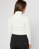 SWING OUT SISTER Nia Ribbed Winter Roll Neck Winter White