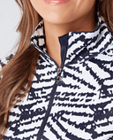 SWING OUT SISTER Sophie 1/4 Zip Top Navy & White Pattern