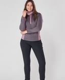 SWING OUT SISTER Maisy Print 1/4 Zip Top Pink & Grey