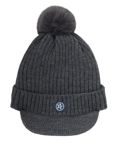 SWING OUT SISTER Polly Peak Bobble Hat Ultimate Grey