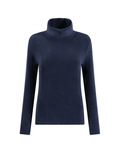 SIZE 12 - CHERVO Trentatre Thermal Fleece Turtleneck Navy