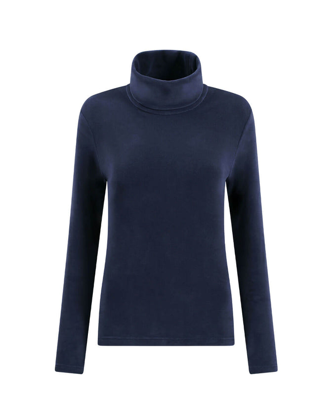 CHERVO Trentatre Thermal Fleece Turtleneck Navy