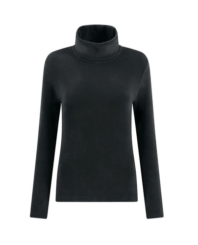 SIZE 12 - CHERVO Trentatre Thermal Fleece Turtleneck Black