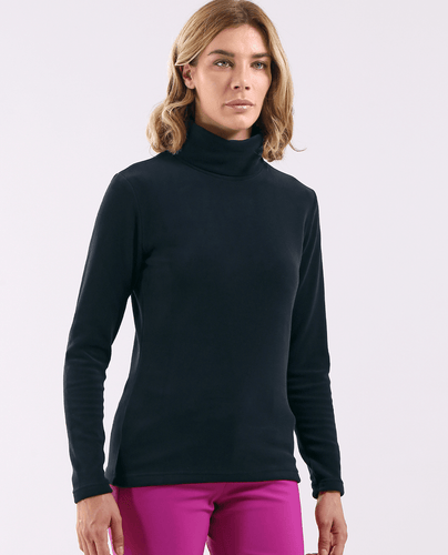 Black fleece turtleneck hotsell