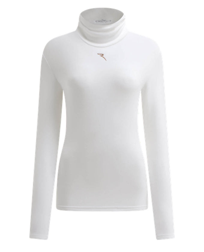 CHERVO Taffy Soft Fleece Turtle Neck Panama White