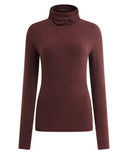 CHERVO Taffy Soft Fleece Turtle Neck Cioccolato