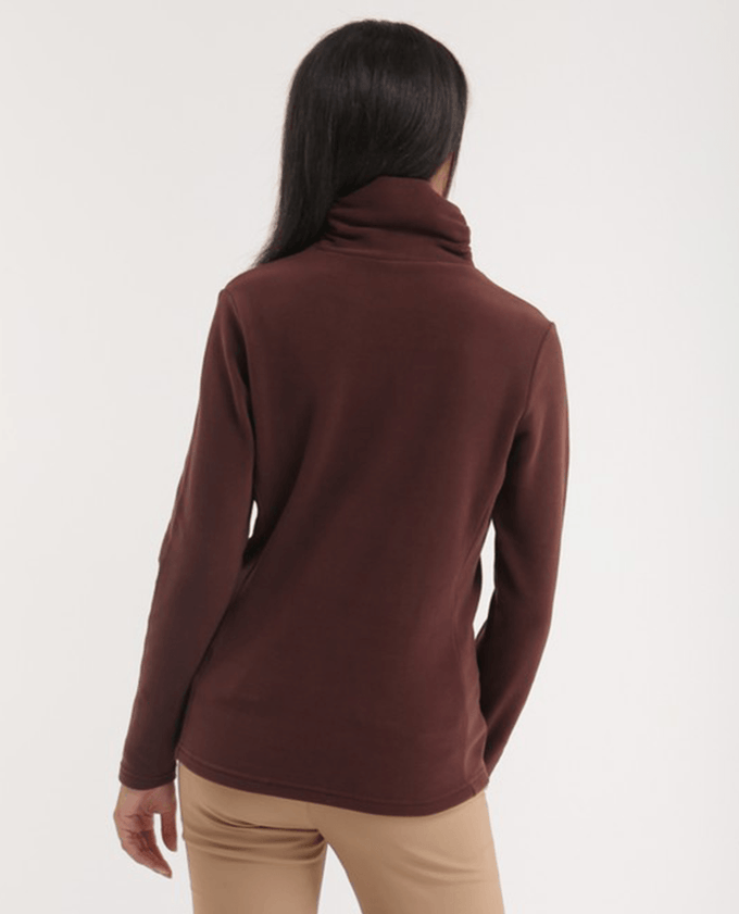 CHERVO Taffy Soft Fleece Turtle Neck Cioccolato