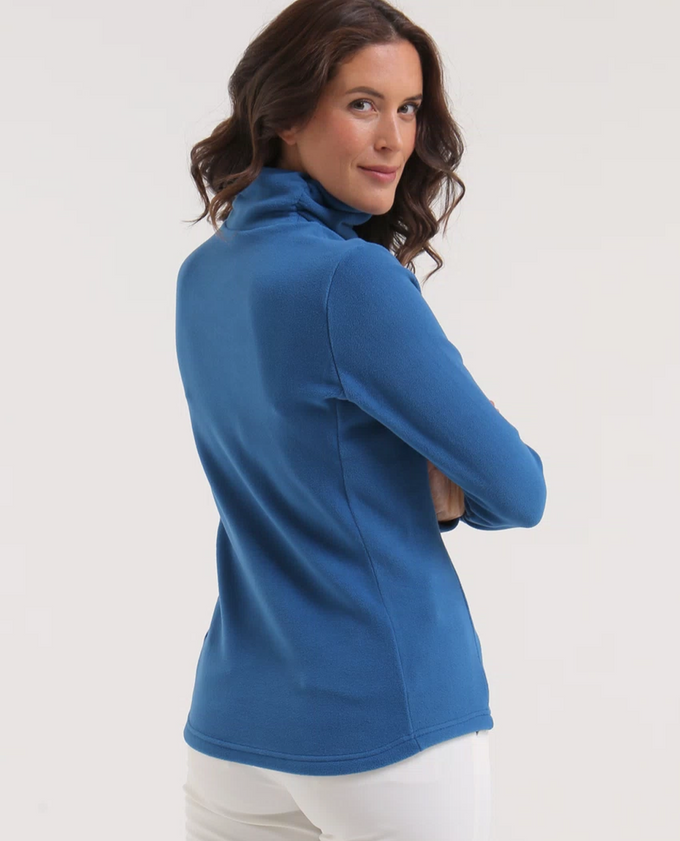 CHERVO Taffy Soft Fleece Turtle Neck Blue