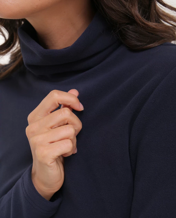 CHERVO Taffy Soft Fleece Turtle Neck Navy