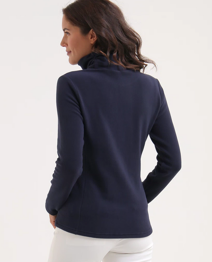 CHERVO Taffy Soft Fleece Turtle Neck Navy